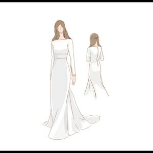 NWT Long Sleeve Ivory Wedding Dress